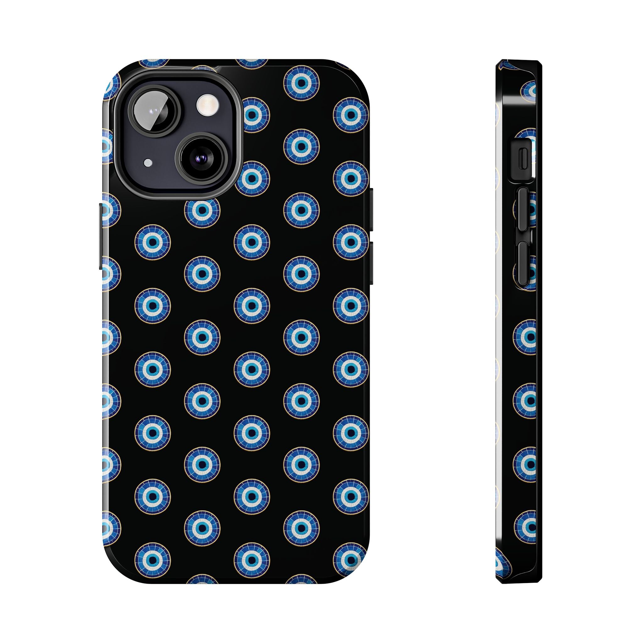 Evil Eye Pattern Tough Phone Case — Protective Blue Nazar Design