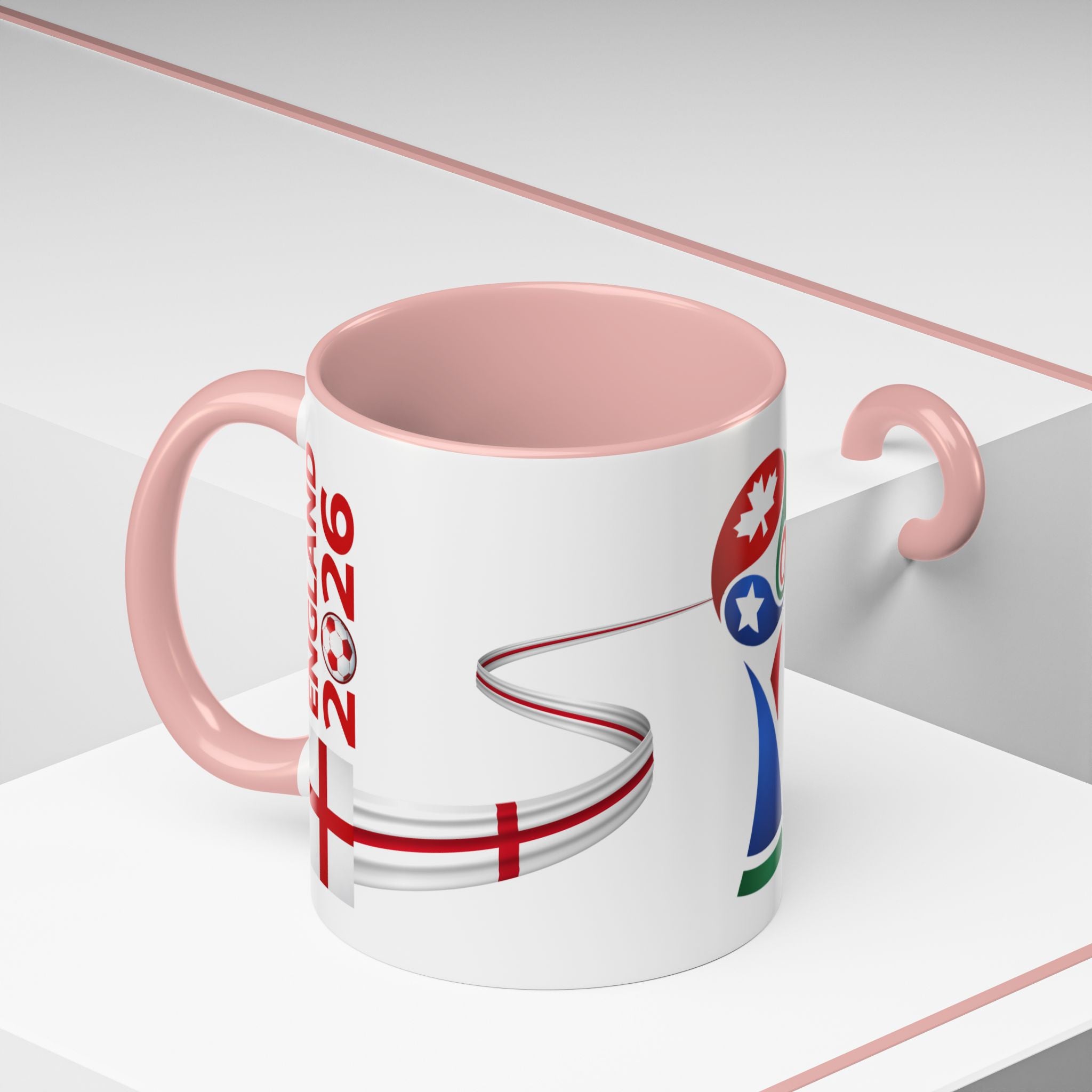 England 2026 Soccer Cup Accent Coffee Mug