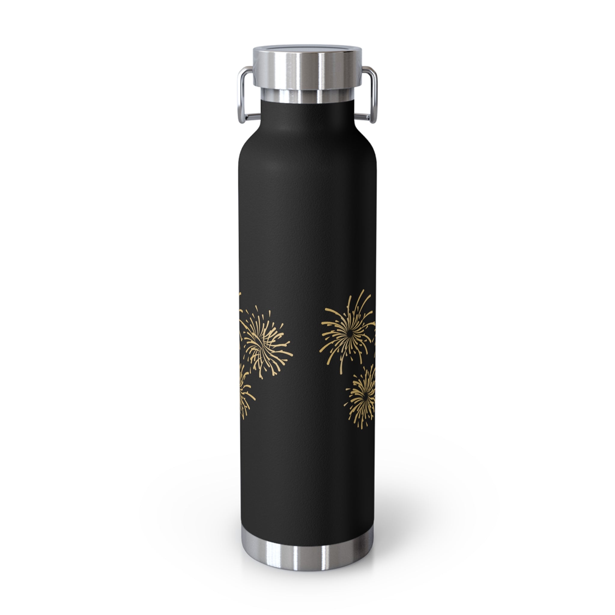 22oz Insulated Water Bottle — Cute Minnie Mouse Gold Sparkle Design