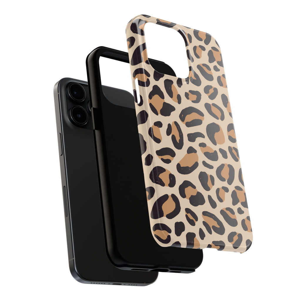 Leopard Print Tough Phone Case – Durable Glam Protective Cover