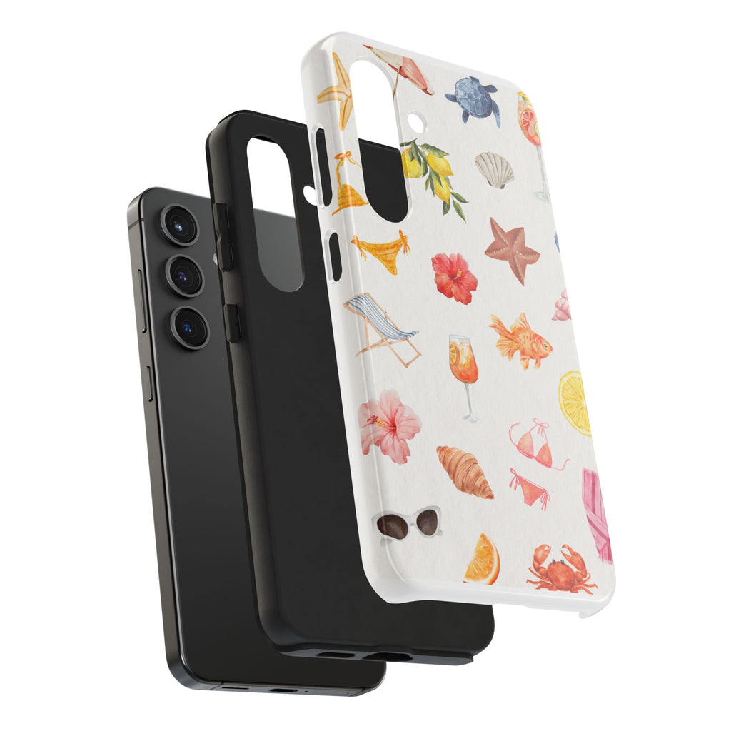 Summer Seashells Pattern Tough Phone Case — Beach Vacation Phone Cover