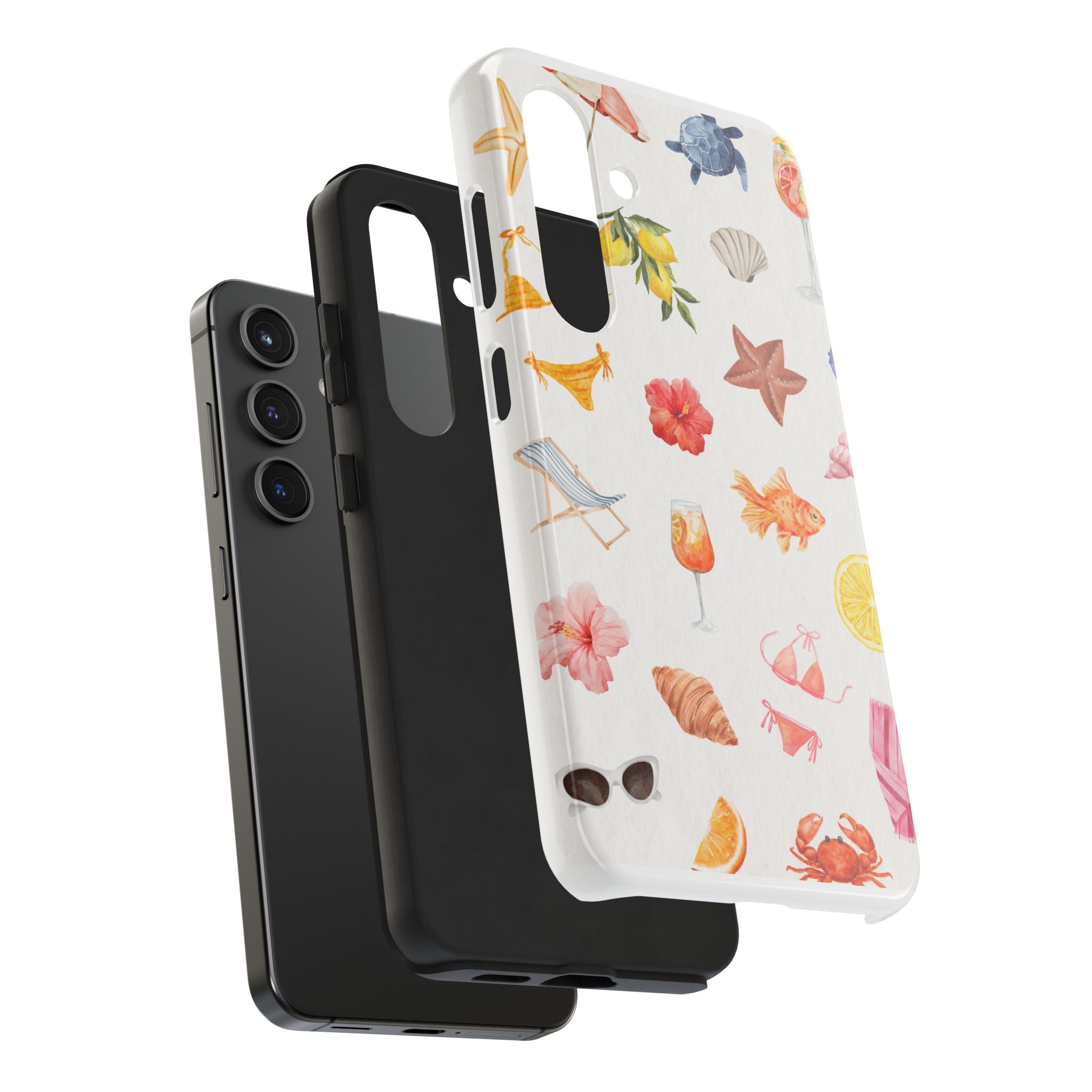 Summer Seashells Pattern Tough Phone Case — Beach Vacation Phone Cover