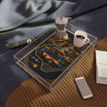 Acrylic Tray — Middle Eastern Nightscape Serving Tray with Lanterns & Woman Illustration