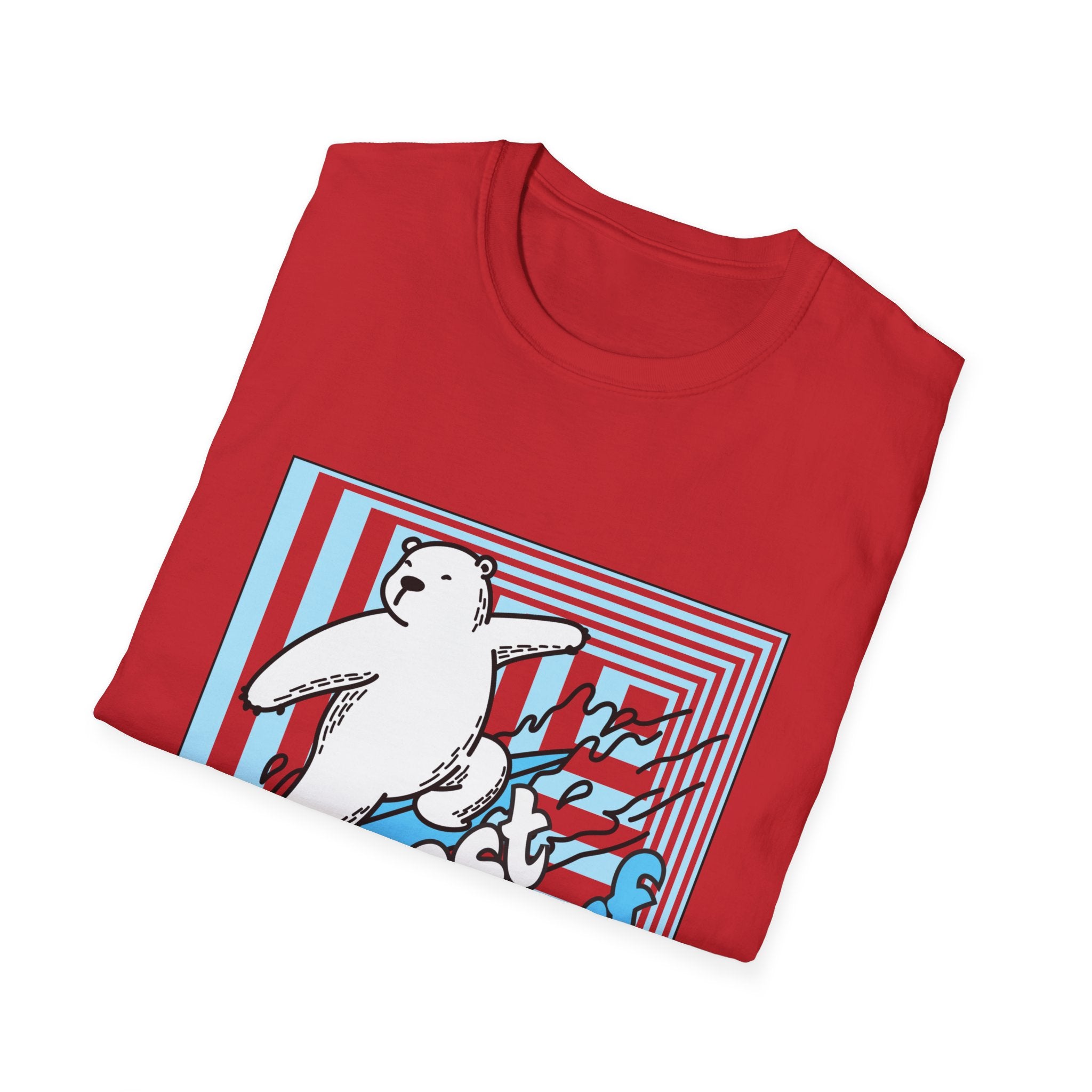 Polar Bear Surf T-Shirt — "Frost Surf" Cute Winter Surfing Graphic Tee
