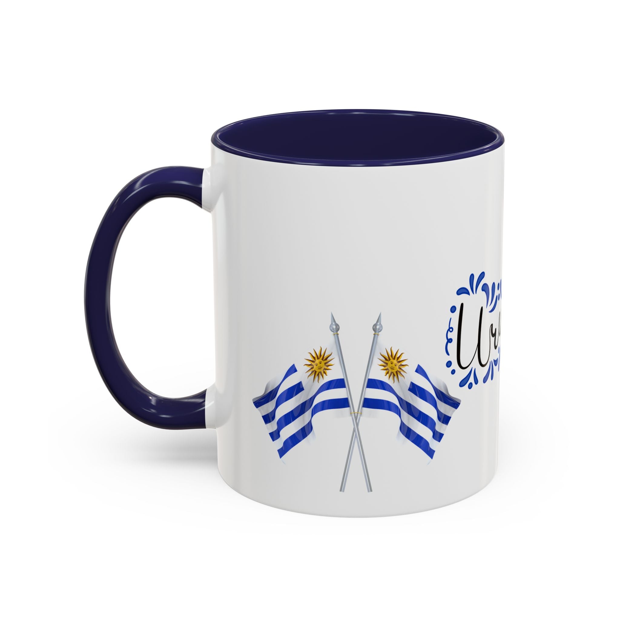 Uruguay Flag Accent Coffee Mug — Blue Sun National Pride 11/15oz