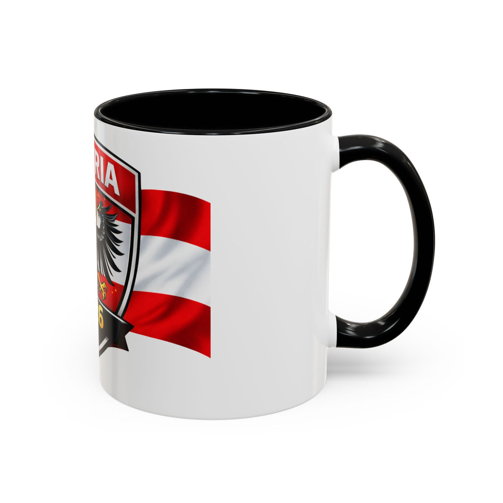 Austria 2026 Cup Coffee Mug – Austrian Flag & Trophy Accent Mug