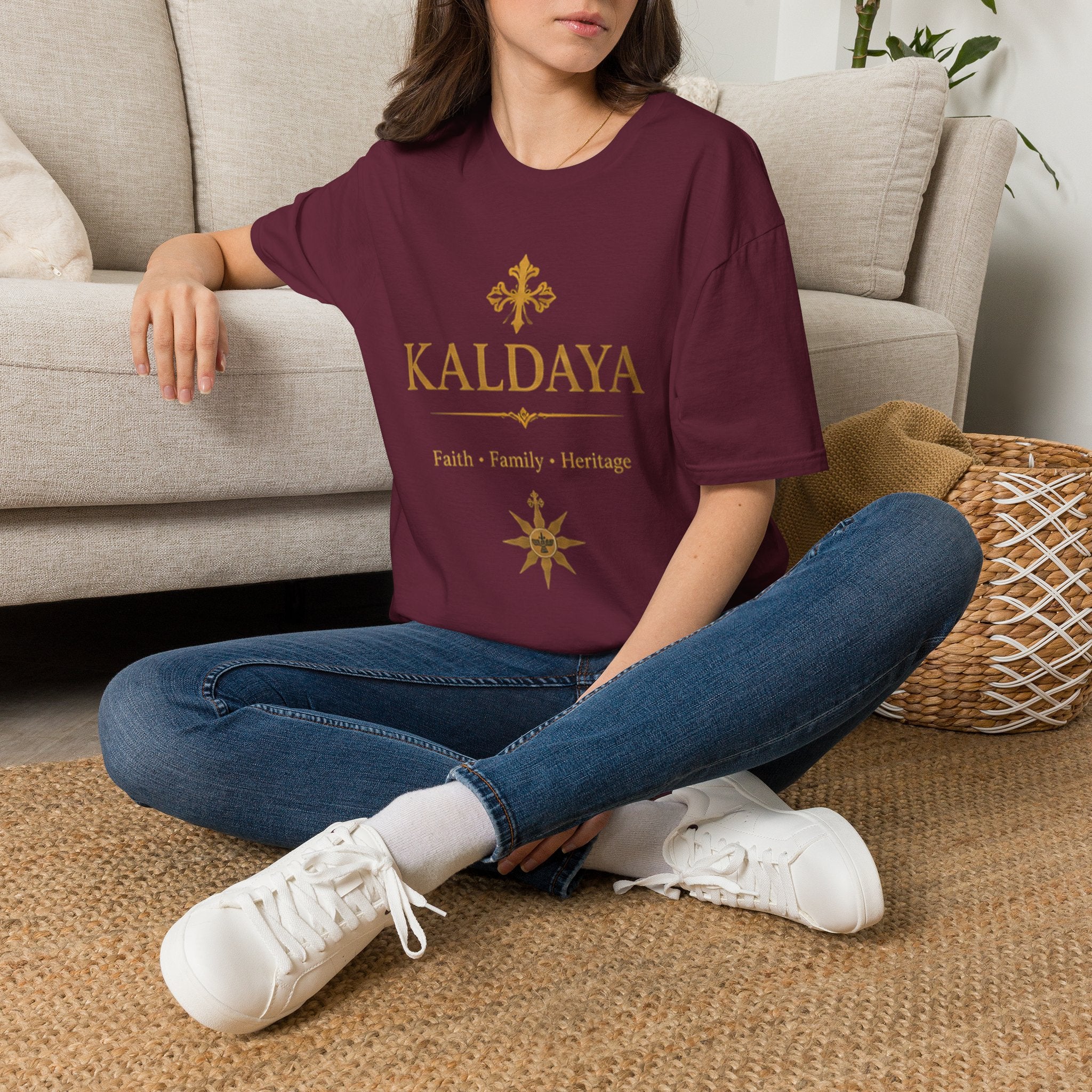 KALDAYA Gold Logo T‑Shirt — Elegant Faith & Heritage Tee