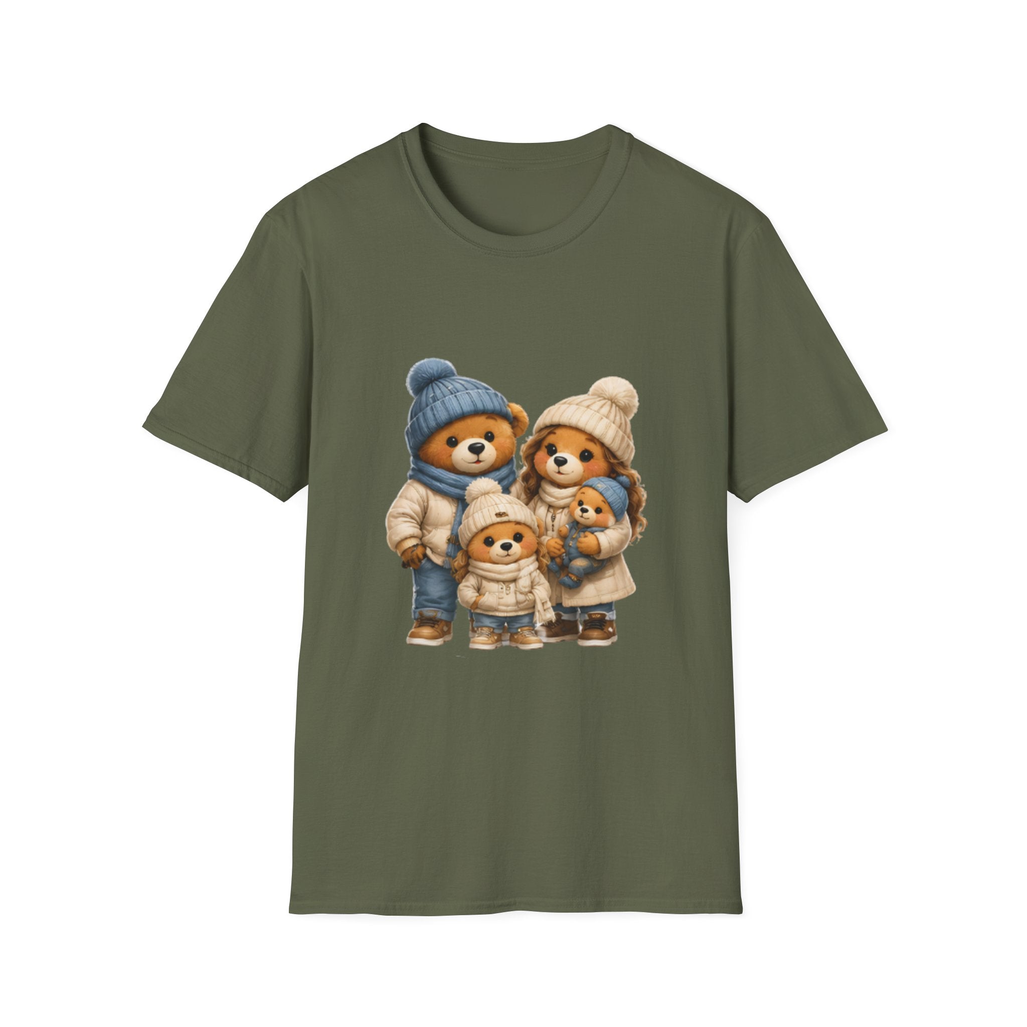 Bear Family Winter Tee — Cute Cozy Holiday Family unisex t Shirt
