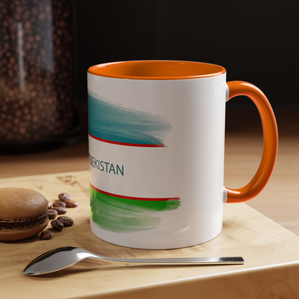Uzbekistan Accent Coffee Mug (11, 15oz)