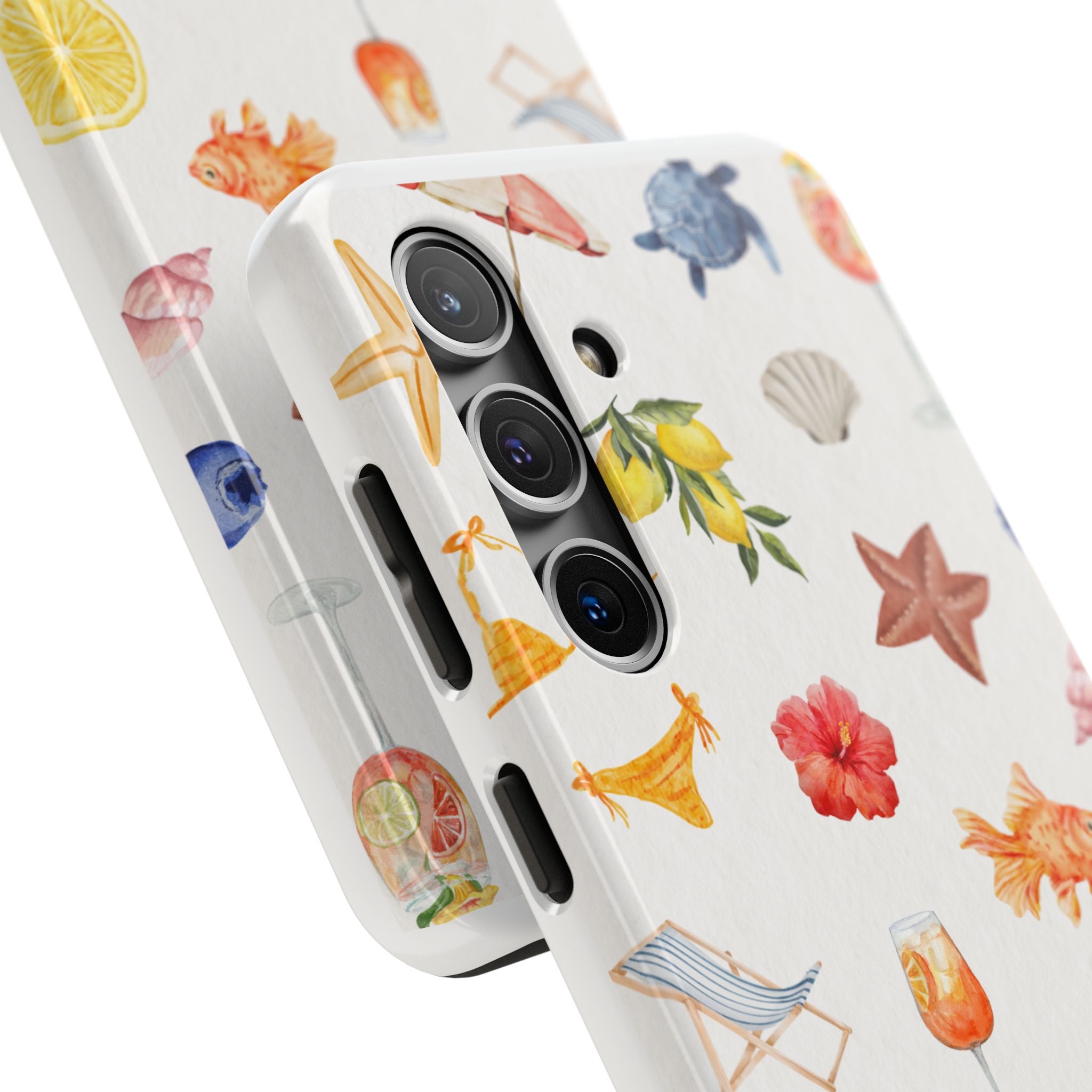 Summer Seashells Pattern Tough Phone Case — Beach Vacation Phone Cover