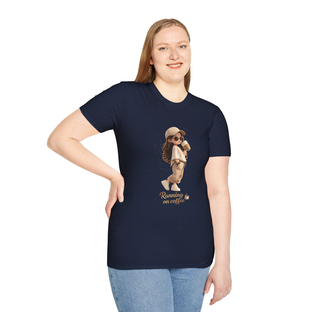 Running on Coffee Unisex Softstyle T-Shirt