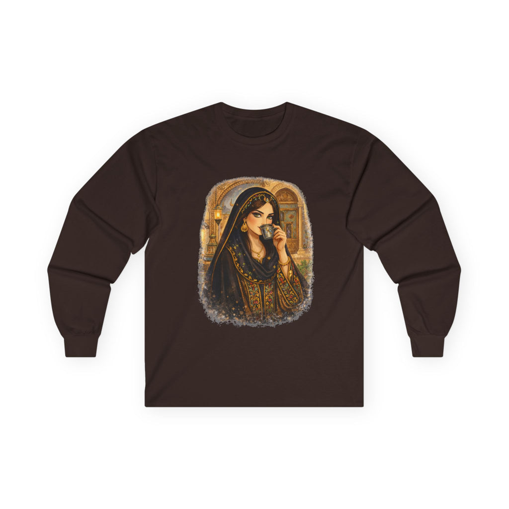Vintage Arabian Princess Portrait Long Sleeve Tee