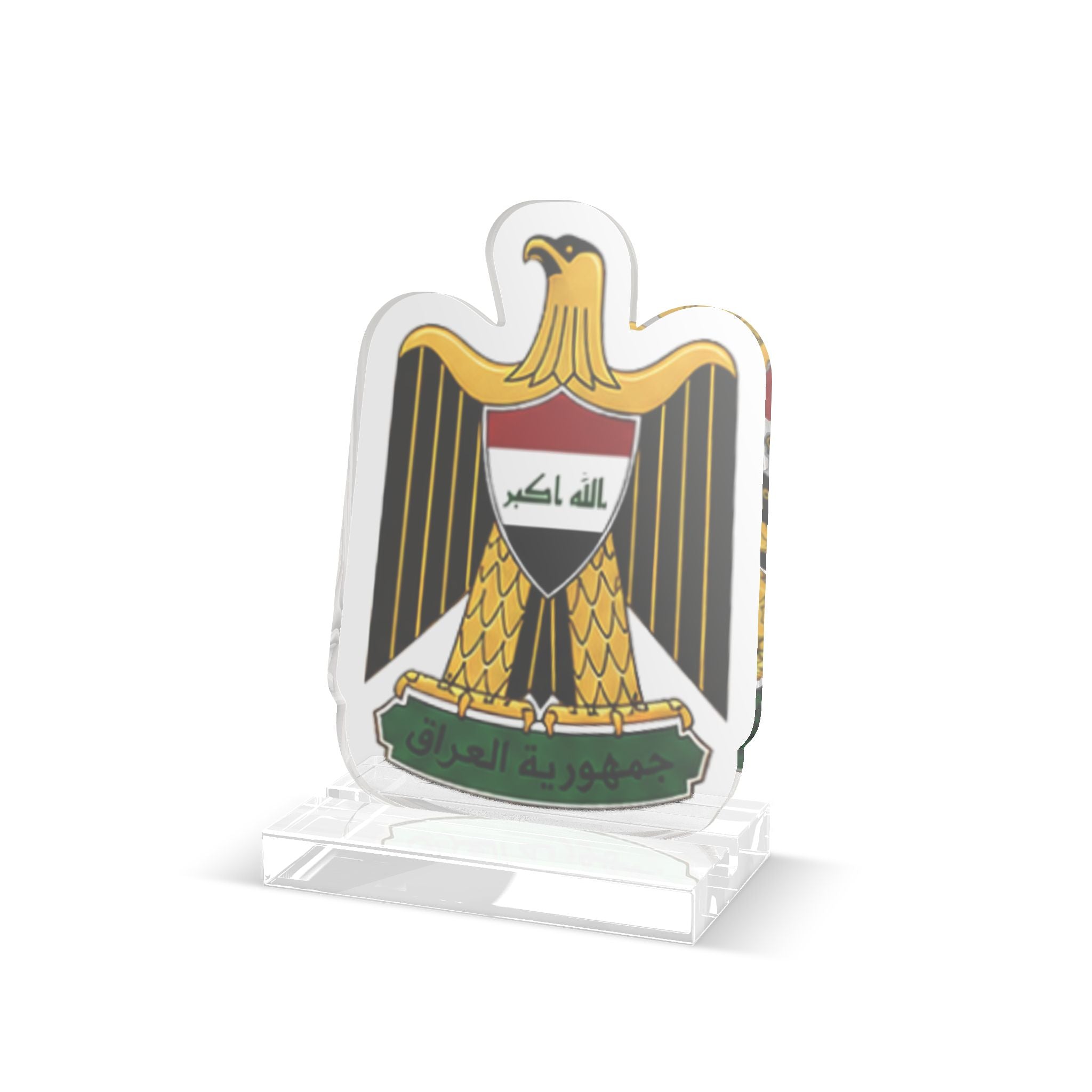 Iraq Coat of Arms Acrylic Standee — Custom Cut Desk Ornament