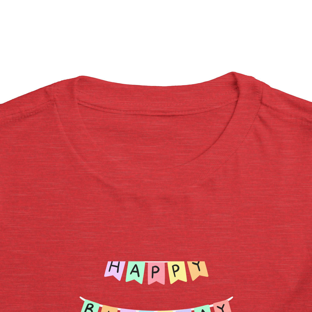 Toddler Birthday Castle Tee — "Happy Birthday" Princess Shirt