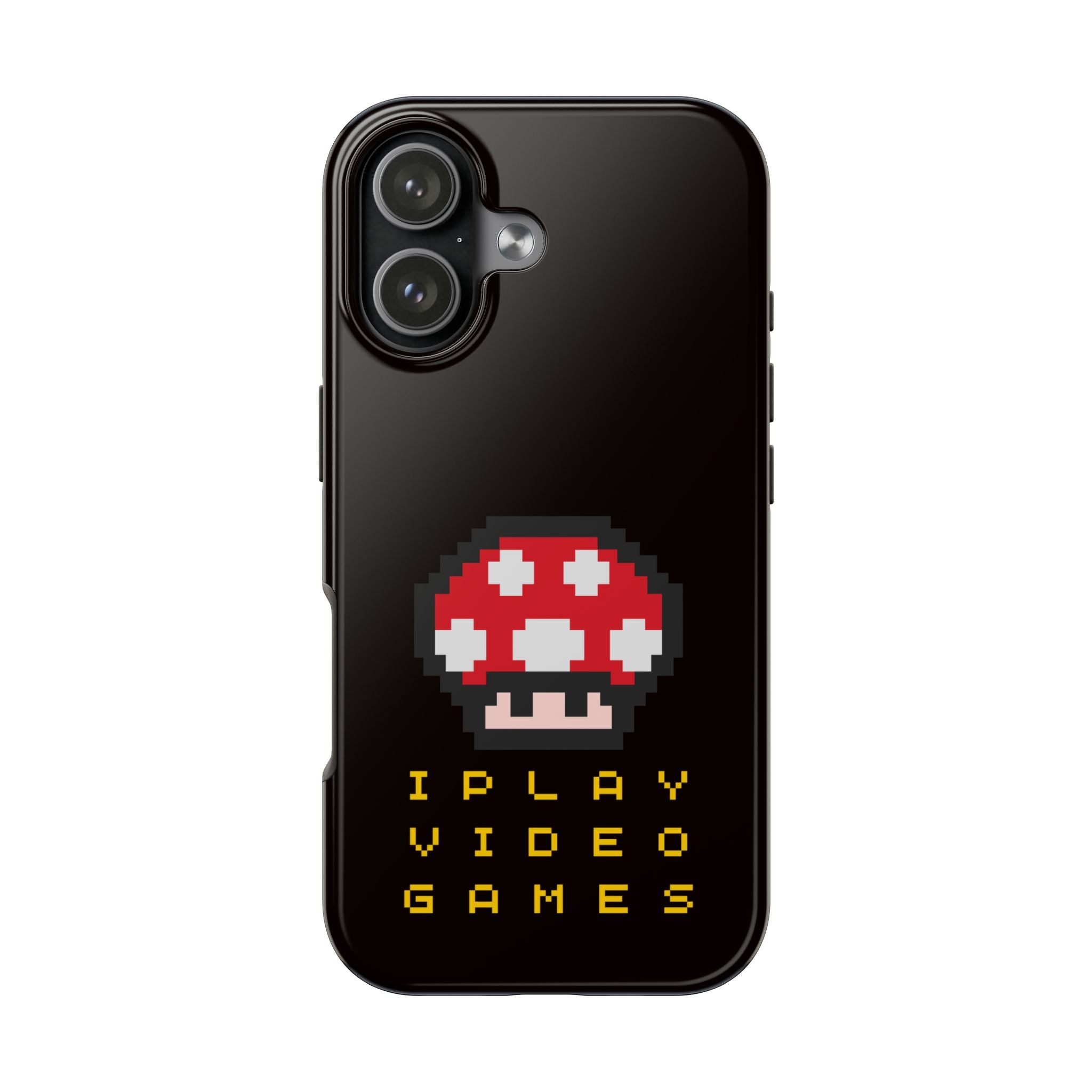 I Play Video Games Pixel Mushroom Phone Case — Tough Protective Gamer Case