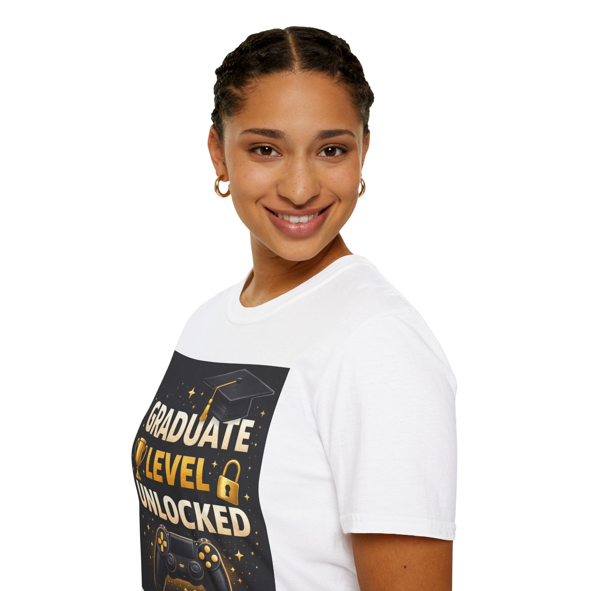 Graduate Level Unlocked T-Shirt — Gamer Graduation Tee