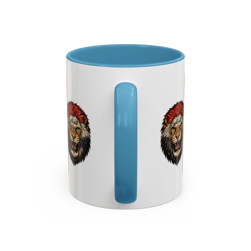 Iraq Flag Accent Coffee Mug with Lion Emblem – Patriotic Iraqi 11/15oz Mug