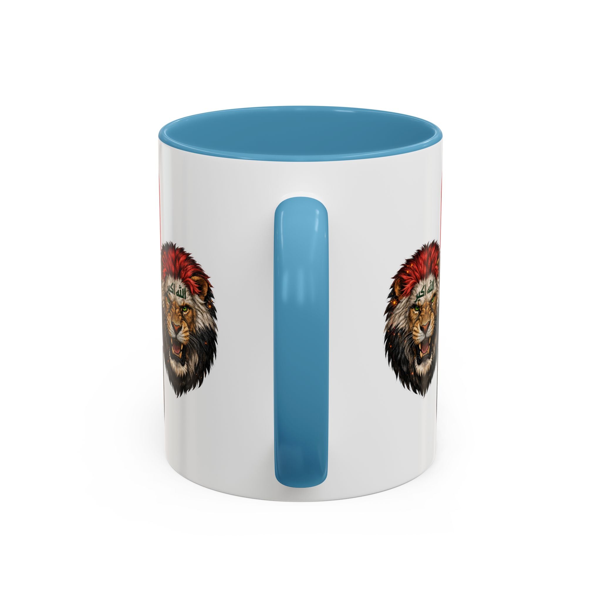 Iraq Flag Accent Coffee Mug with Lion Emblem – Patriotic Iraqi 11/15oz Mug
