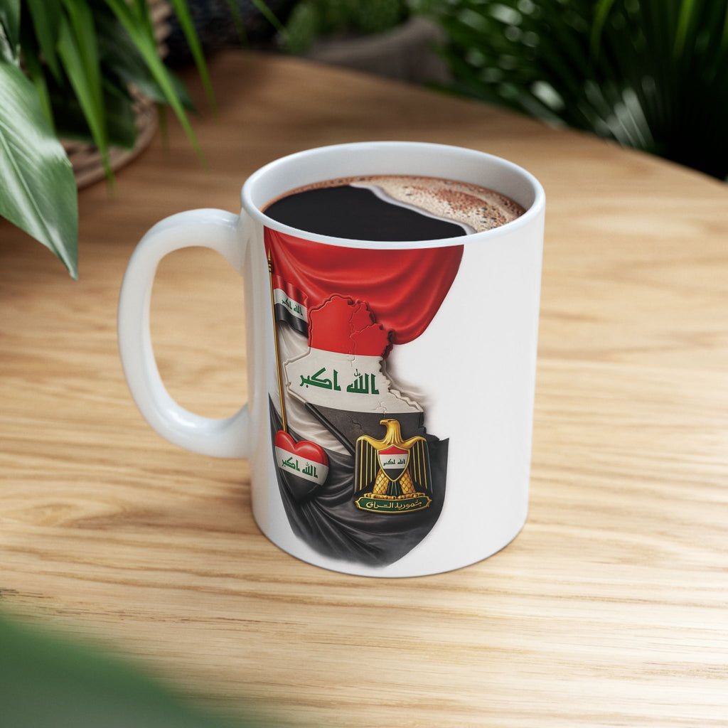 Iraq Crest Ceramic Mug – Coat of Arms Coffee Mug (11oz & 15oz)