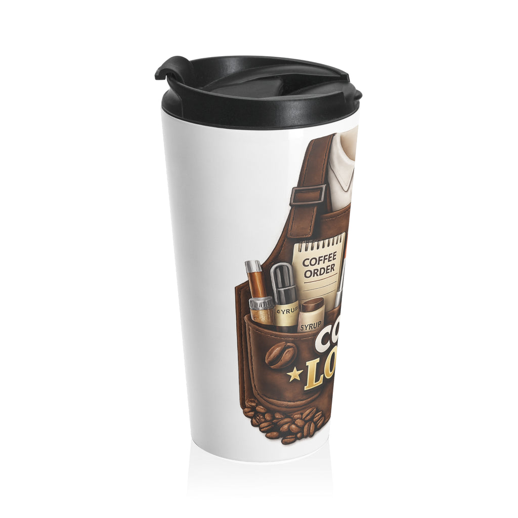 Coffee Lover Stainless Steel Travel Mug — Barista Tools & Latte Art Design