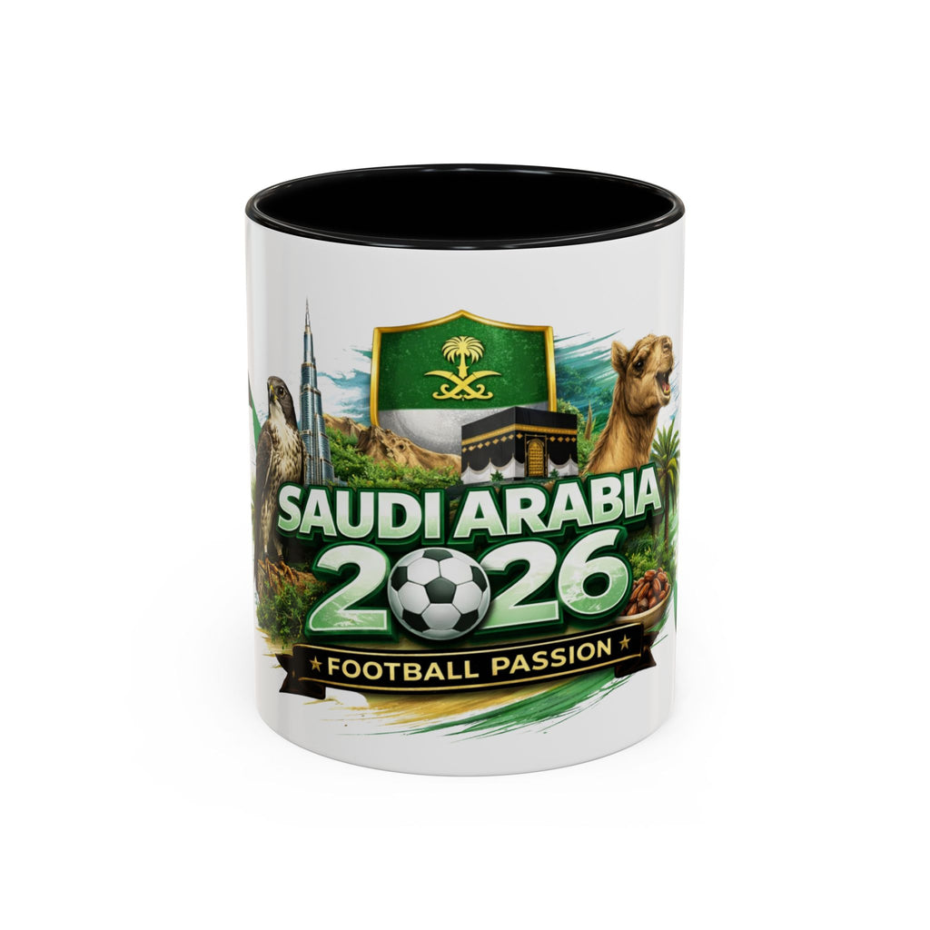 Saudi Arabia 2026 Football Passion Accent Coffee Mug – Cup Soccer Fan Gift