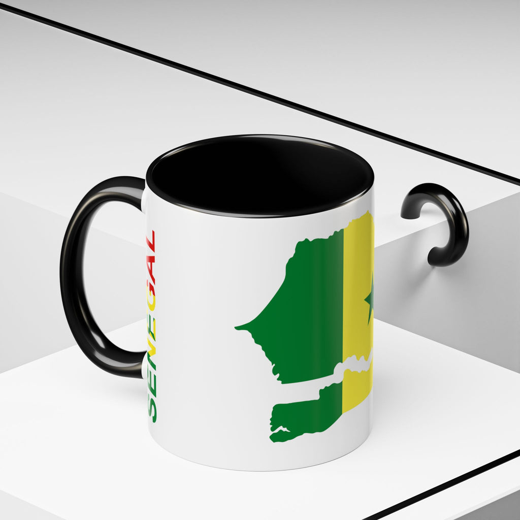 Senegal Flag Map Accent Coffee Mug – Pride Gift for Senegalese Coffee Lovers