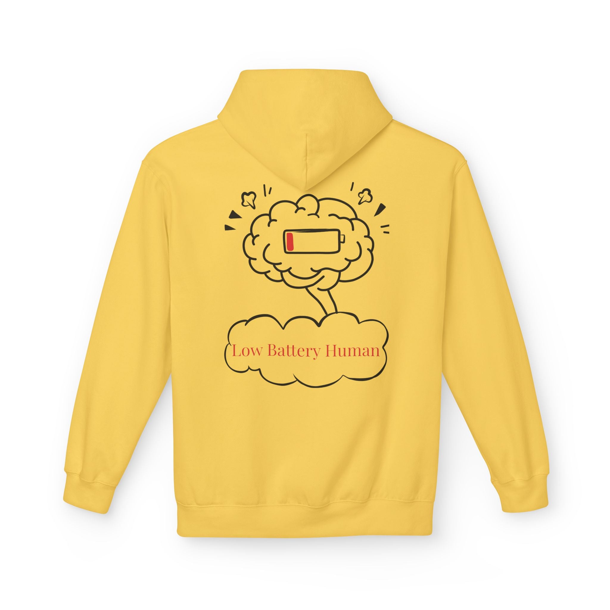 Low Battery Human Unisex Midweight Softstyle Fleece Hoodie