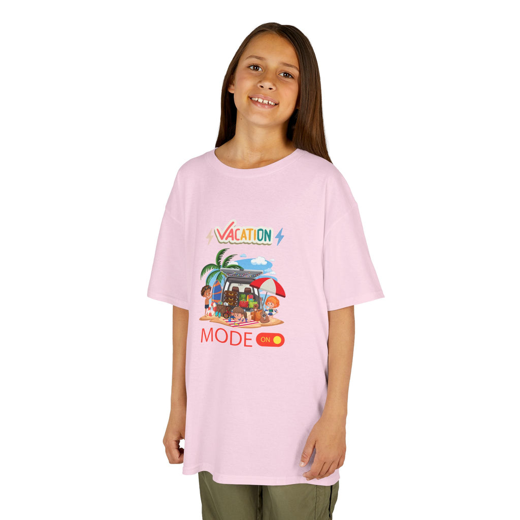Kids Tee — "Vacation Mode" Beach Graphic Shirt