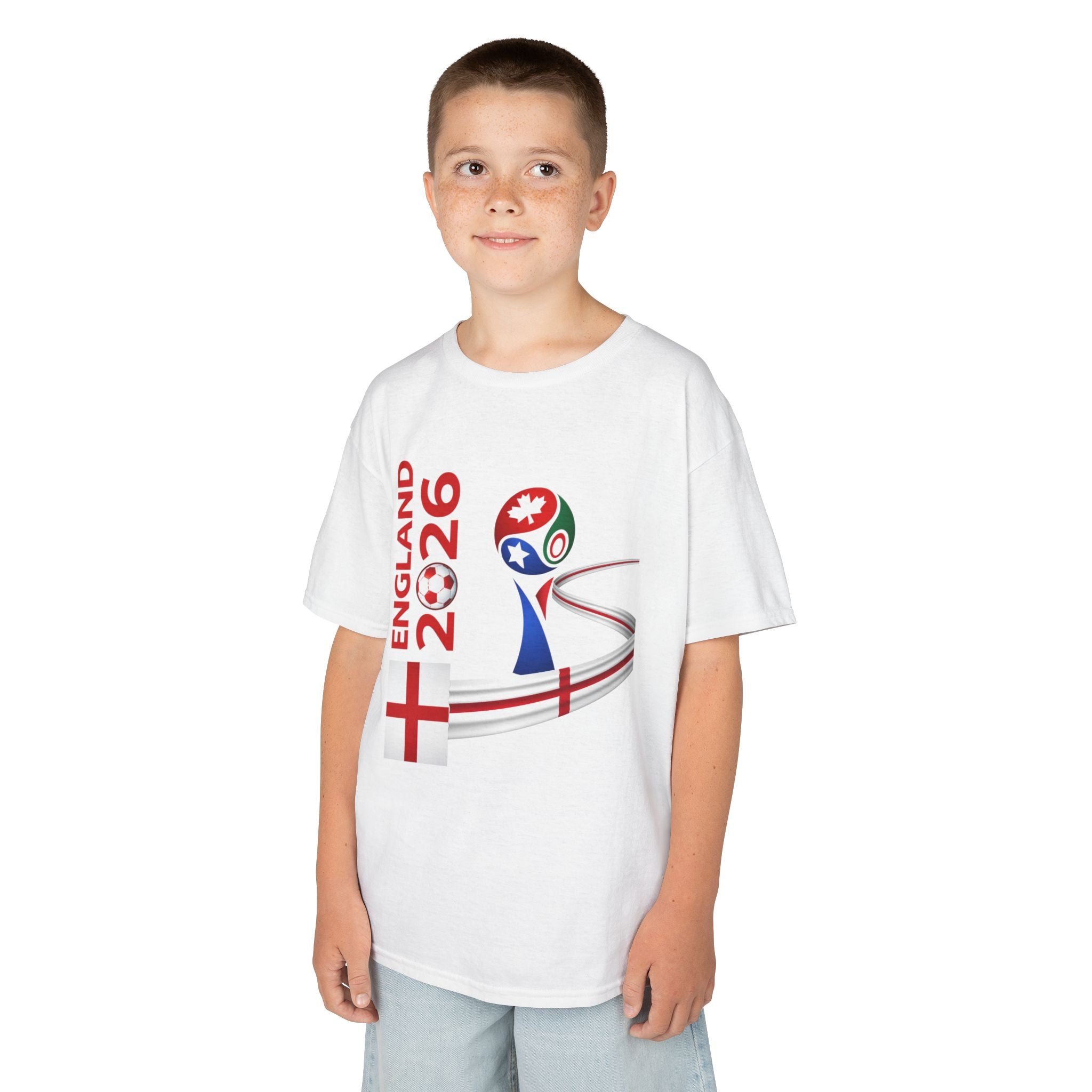 England 2026 Kids Soccer Tee — Football Cup Supporter Shirt