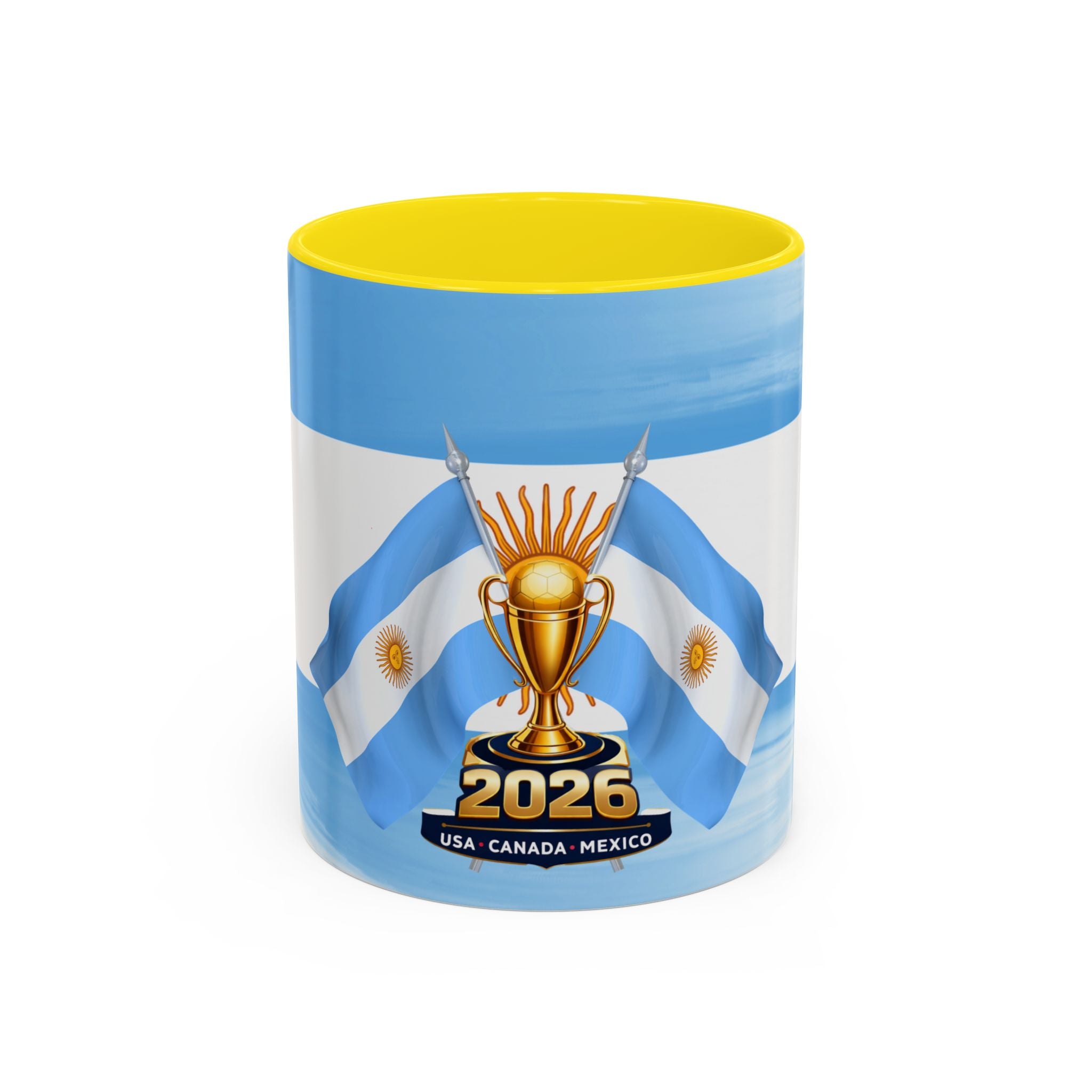 Argentina 2026 Soccer Trophy Coffee Mug – Copa USA Canada Mexico Fan Gift