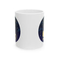 Aquarius Astronaut Moon Ceramic Mug — Cute Night Sky Space Coffee Cup (11oz & 15oz)