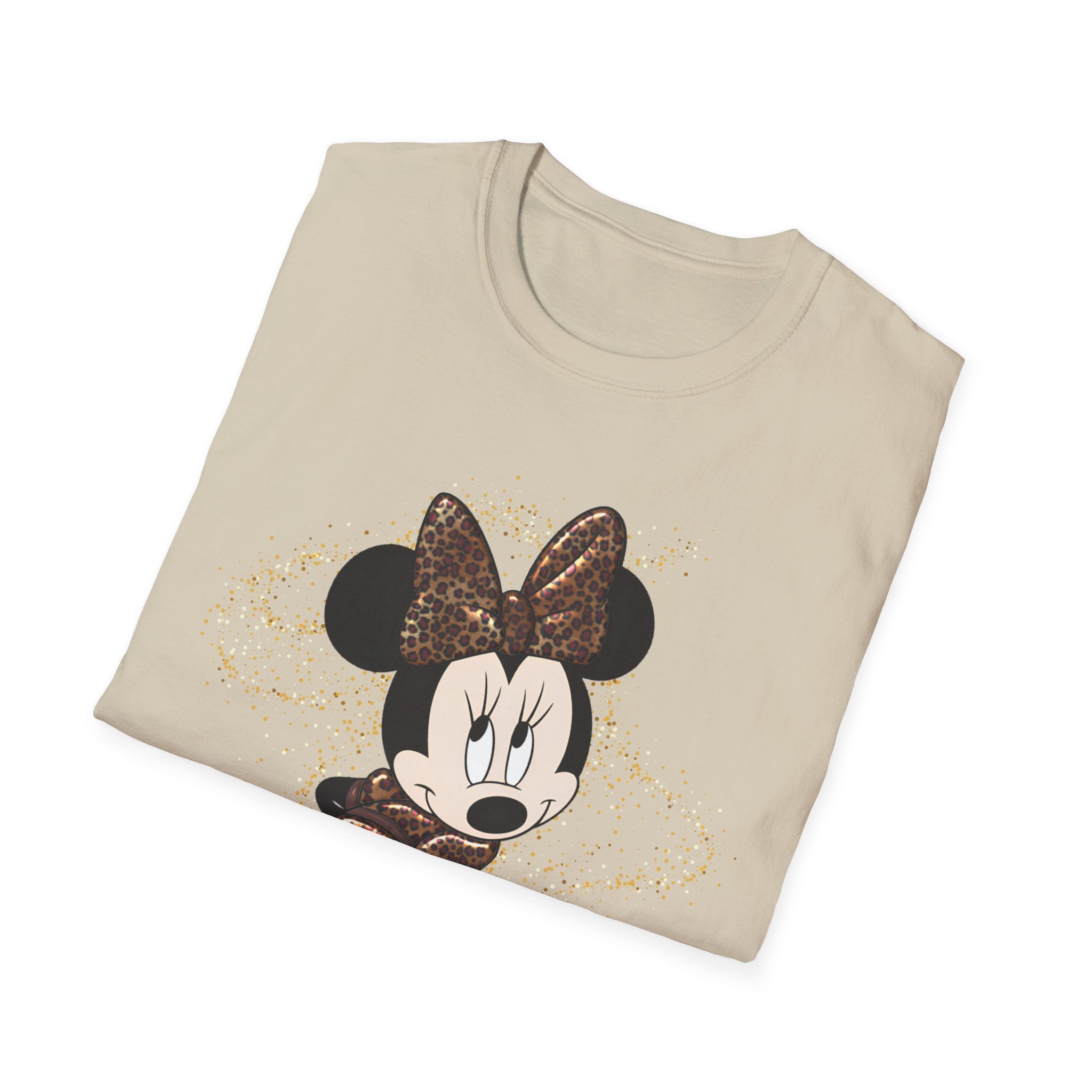 Minnie Mouse Brown Glitter Graphic T-Shirt
