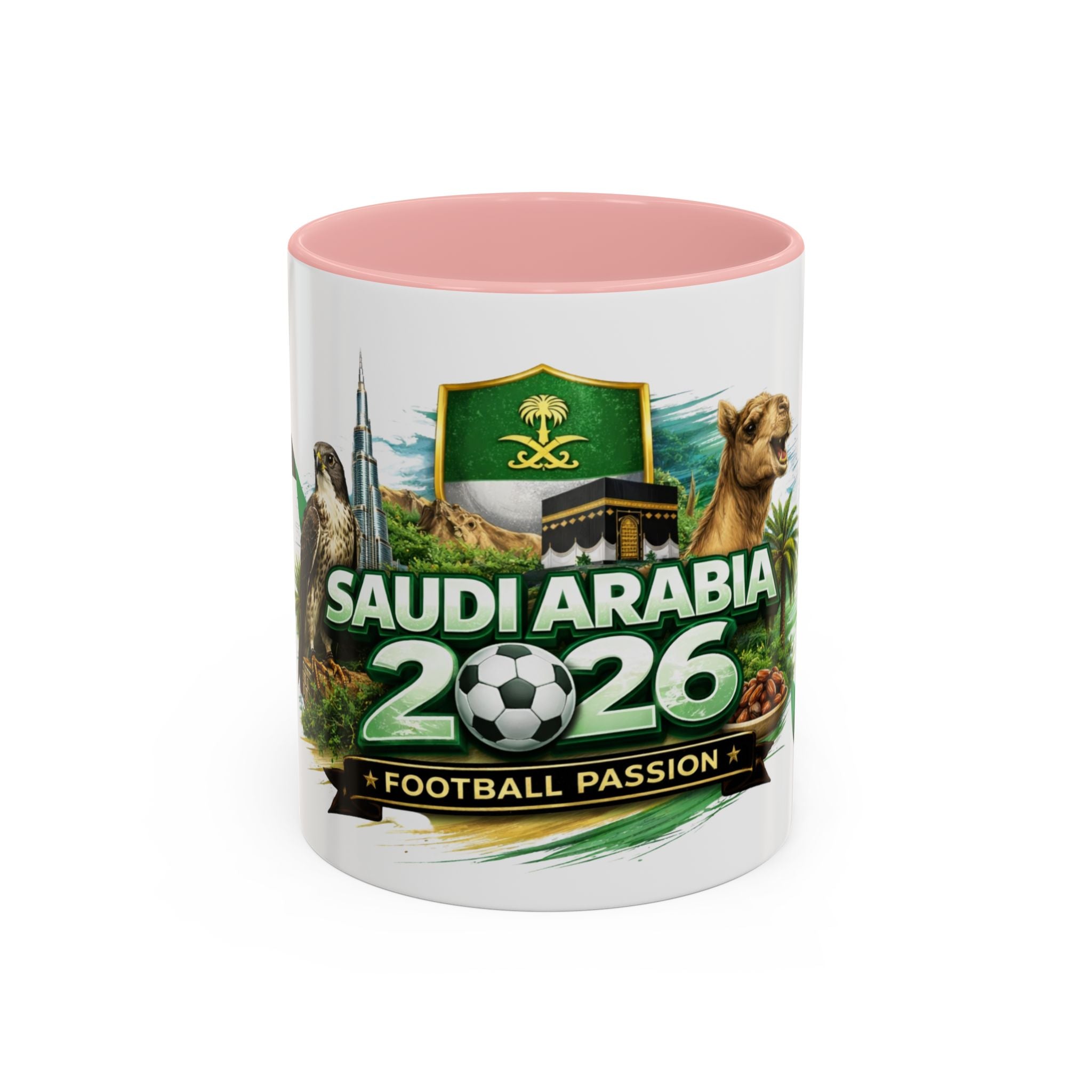 Saudi Arabia 2026 Football Passion Accent Coffee Mug – Cup Soccer Fan Gift