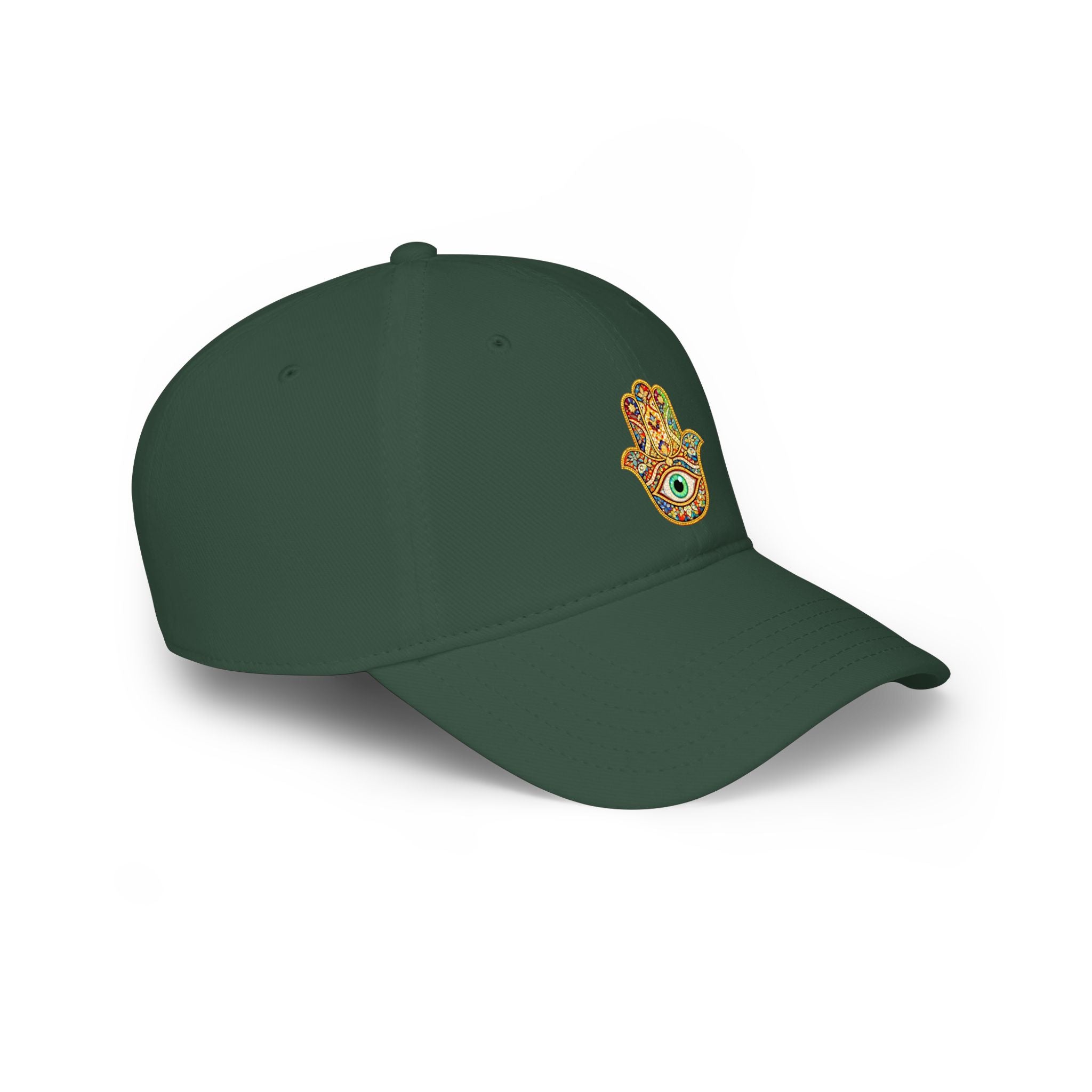 Hamsa Hand Embroidered Baseball Cap – Protective Eye Low Profile Hat