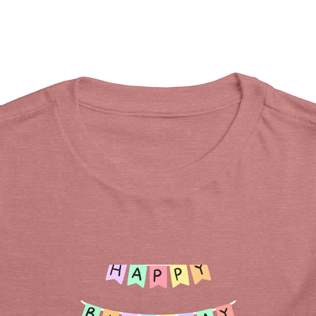 Toddler Birthday Castle Tee — "Happy Birthday" Princess Shirt