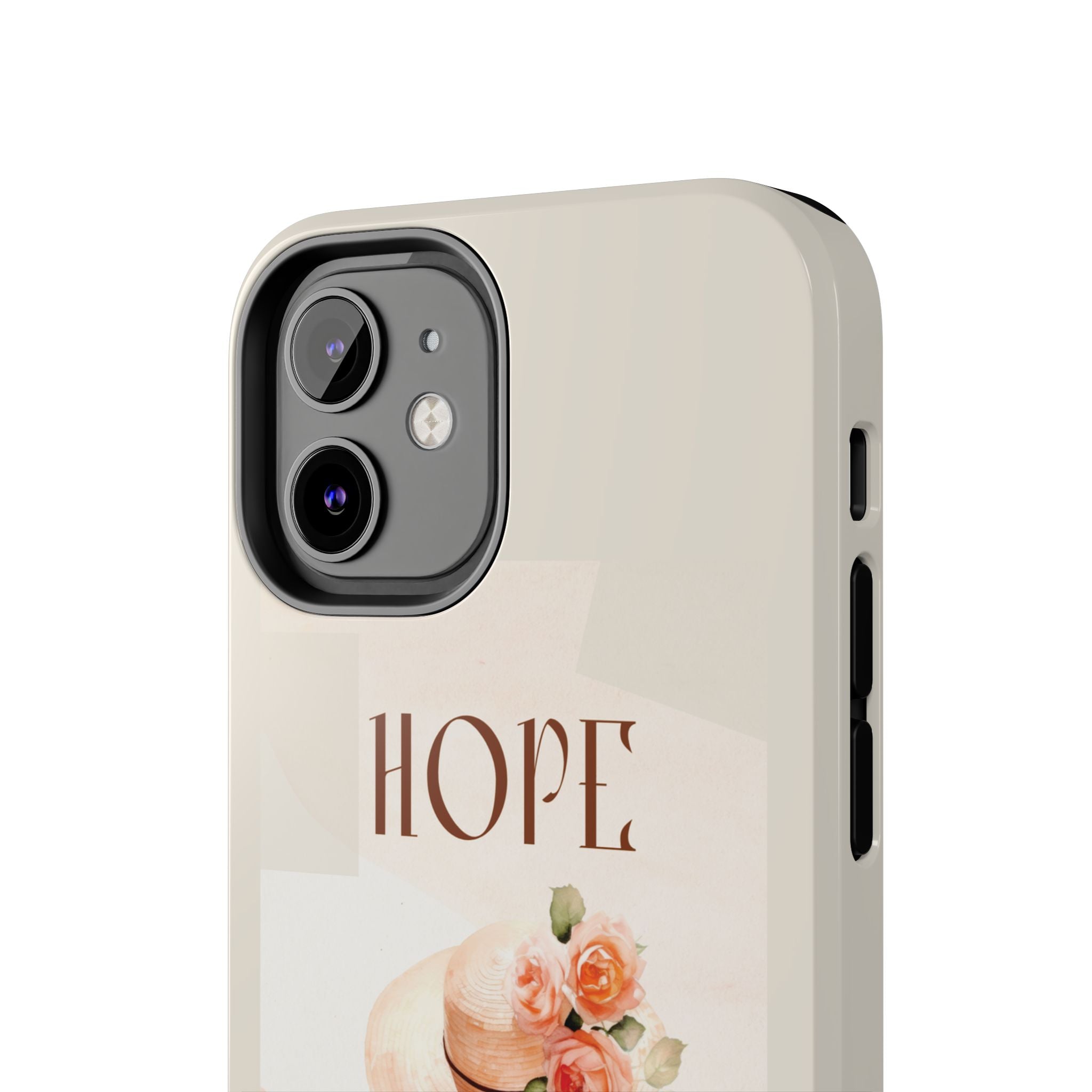 Hope Floral Tough Phone Case — Protective iPhone Case with Watercolor Girl & Flowers
