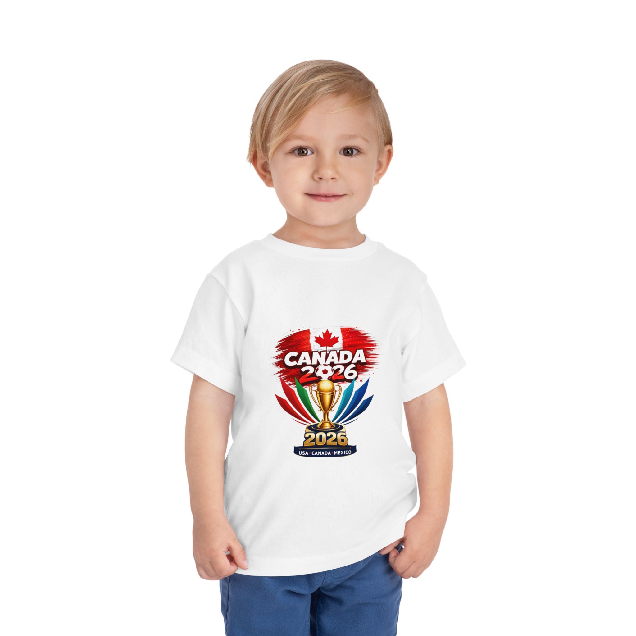 Canada 2026 Champion Toddler Tee — Soccer Cup Trophy Kids Shirt