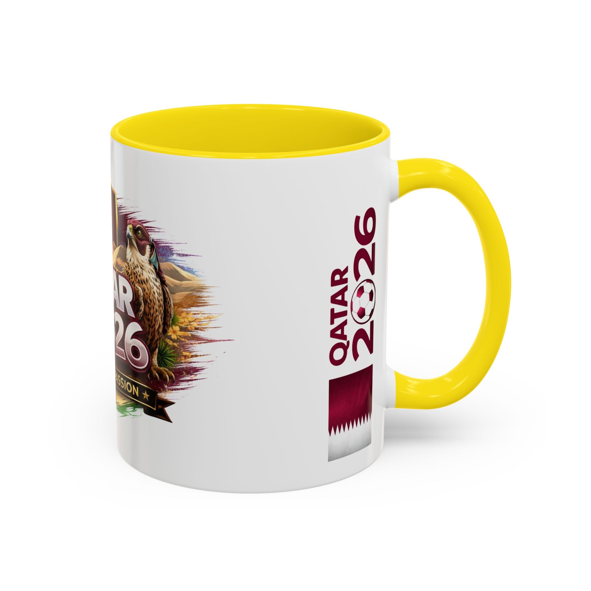 Qatar 2026 Football Passion Accent Coffee Mug (11/15oz)