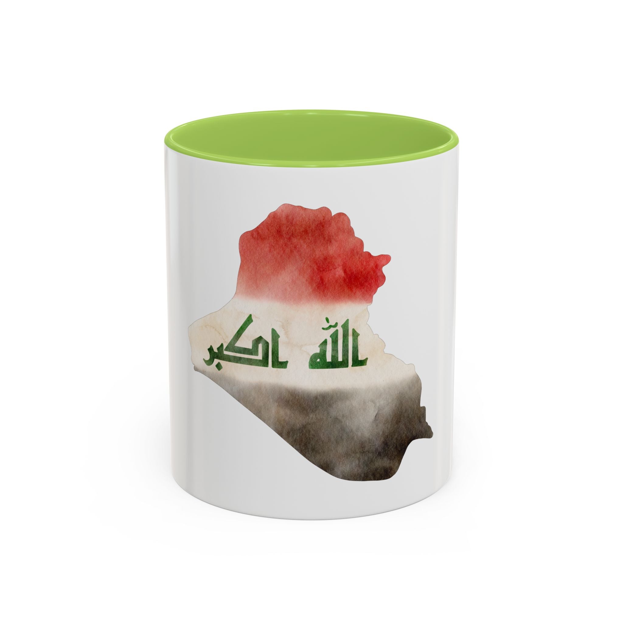 Iraq Flag Map Coffee Mug – Watercolor Baghdad Pride Accent Mug (11/15oz)