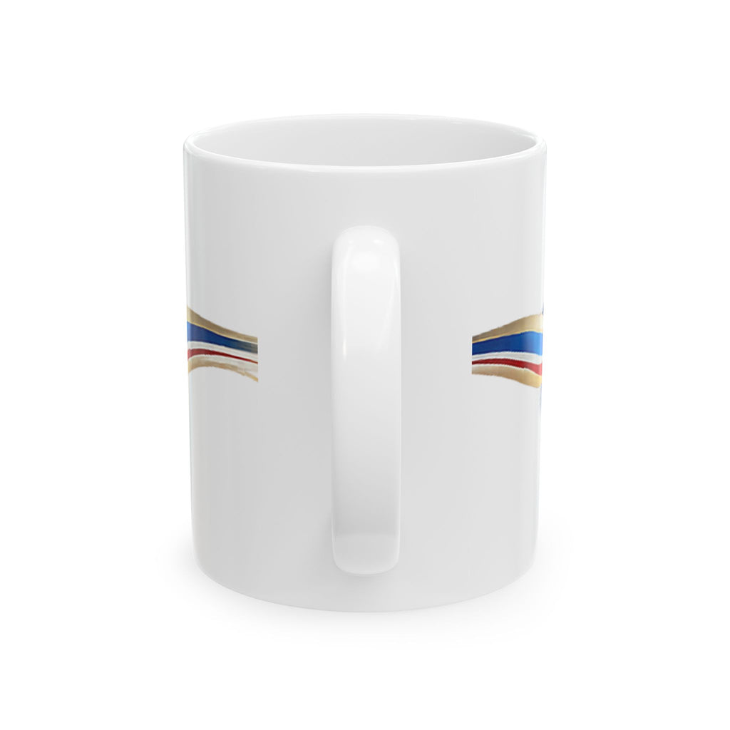 Kaldaya Ceramic Mug – Patriotic Star Emblem Coffee Cup (11oz)
