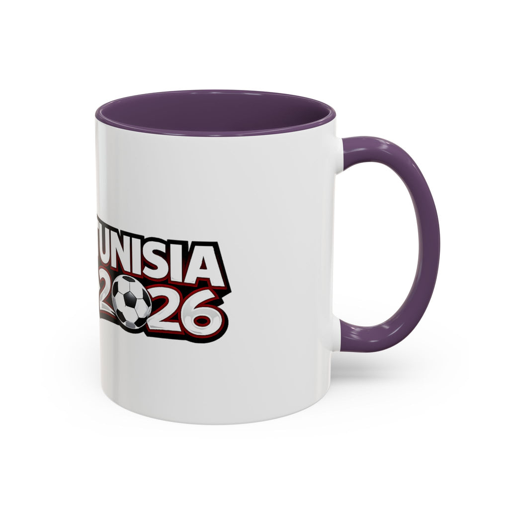 Tunisia 2026 Soccer Accent Mug — Flag & Football Fan Coffee Cup (11/15 oz)