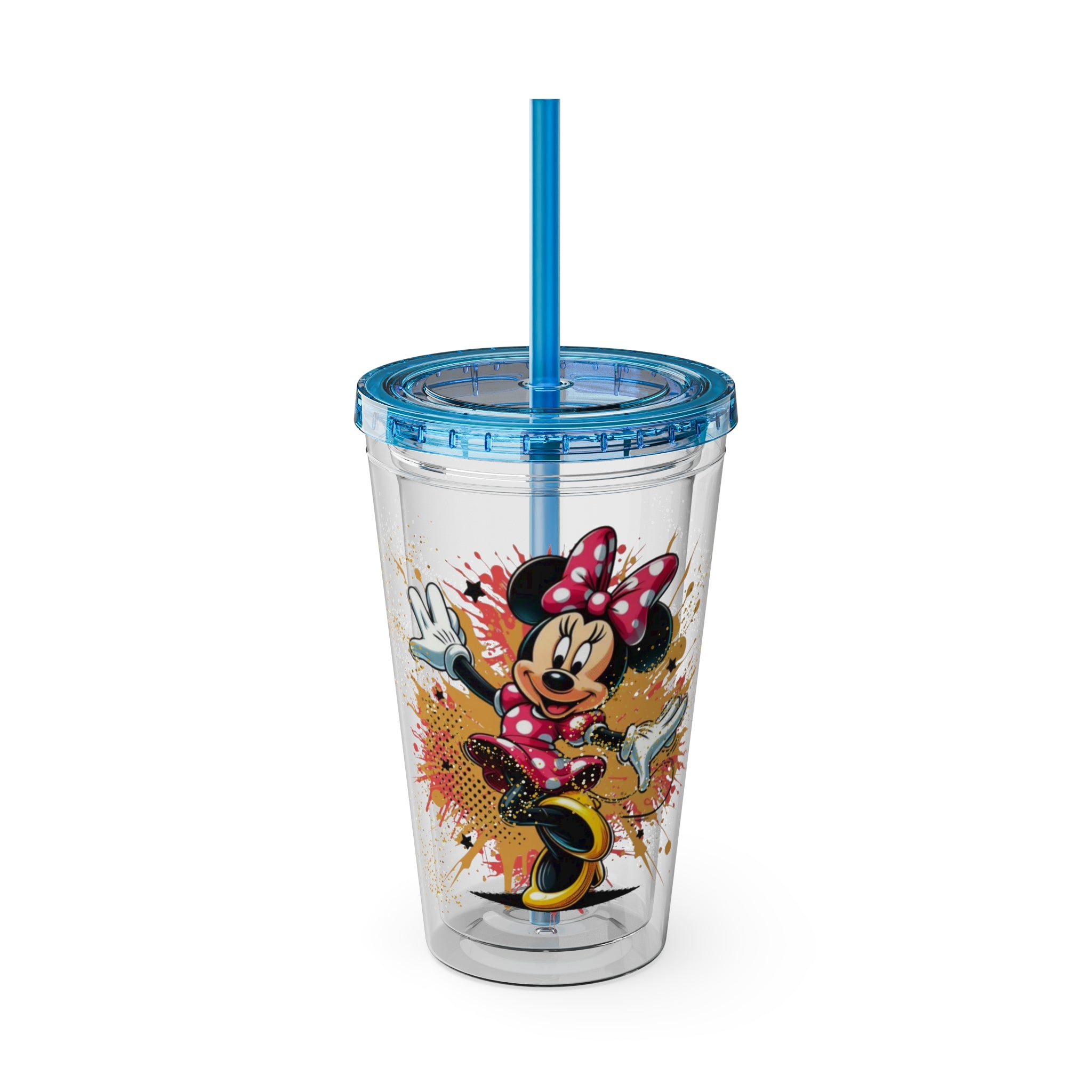 Minnie Mouse Sunsplash 16oz Tumbler with Straw
