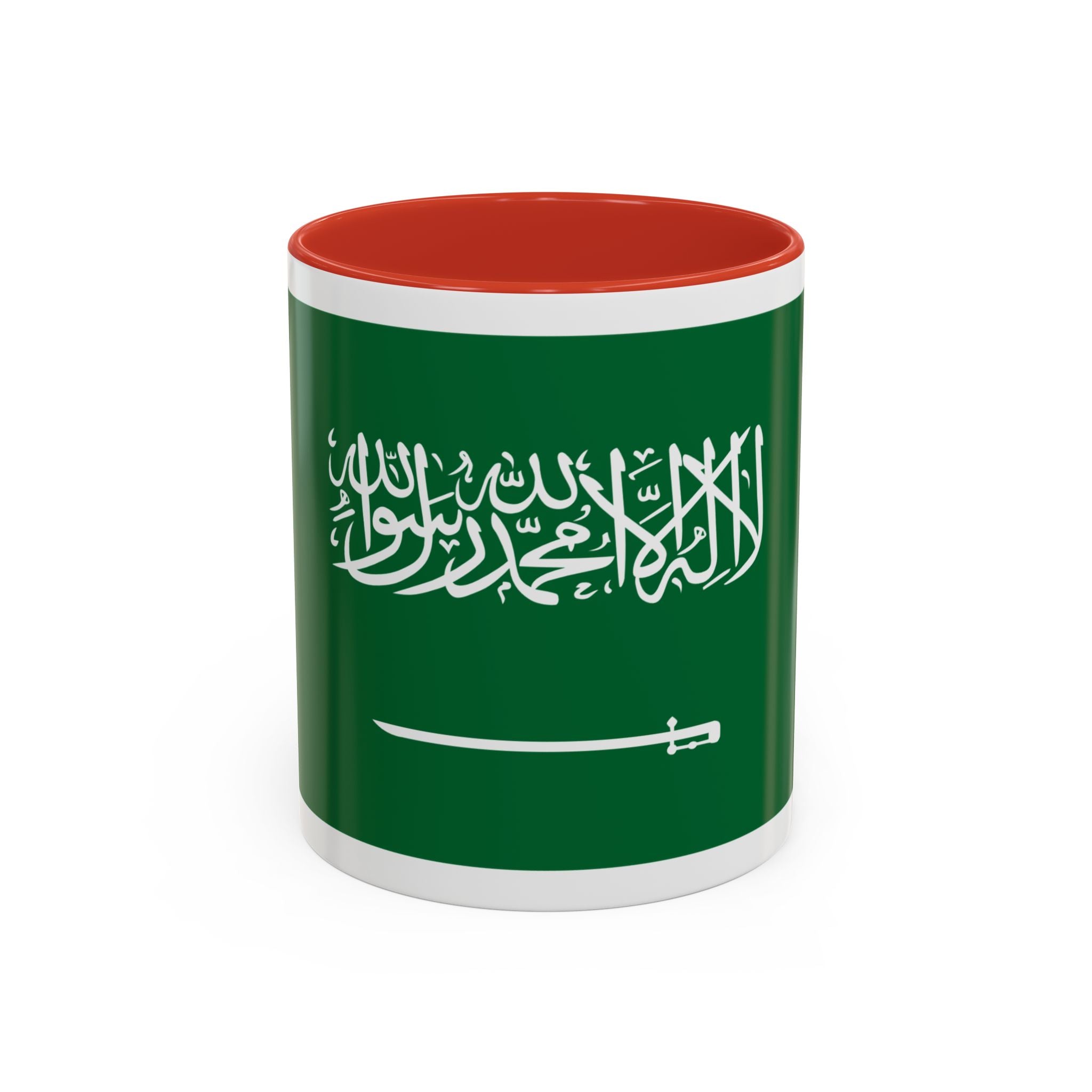Saudi Arabia Flag Accent Coffee Mug — Patriotic 11/15oz Ceramic