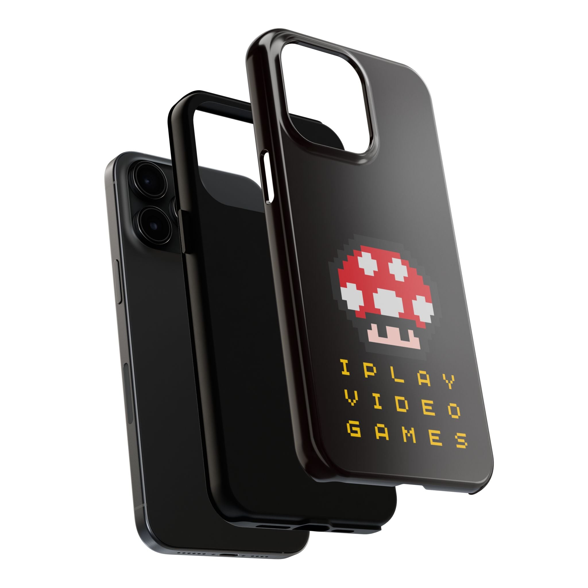 I Play Video Games Pixel Mushroom Phone Case — Tough Protective Gamer Case