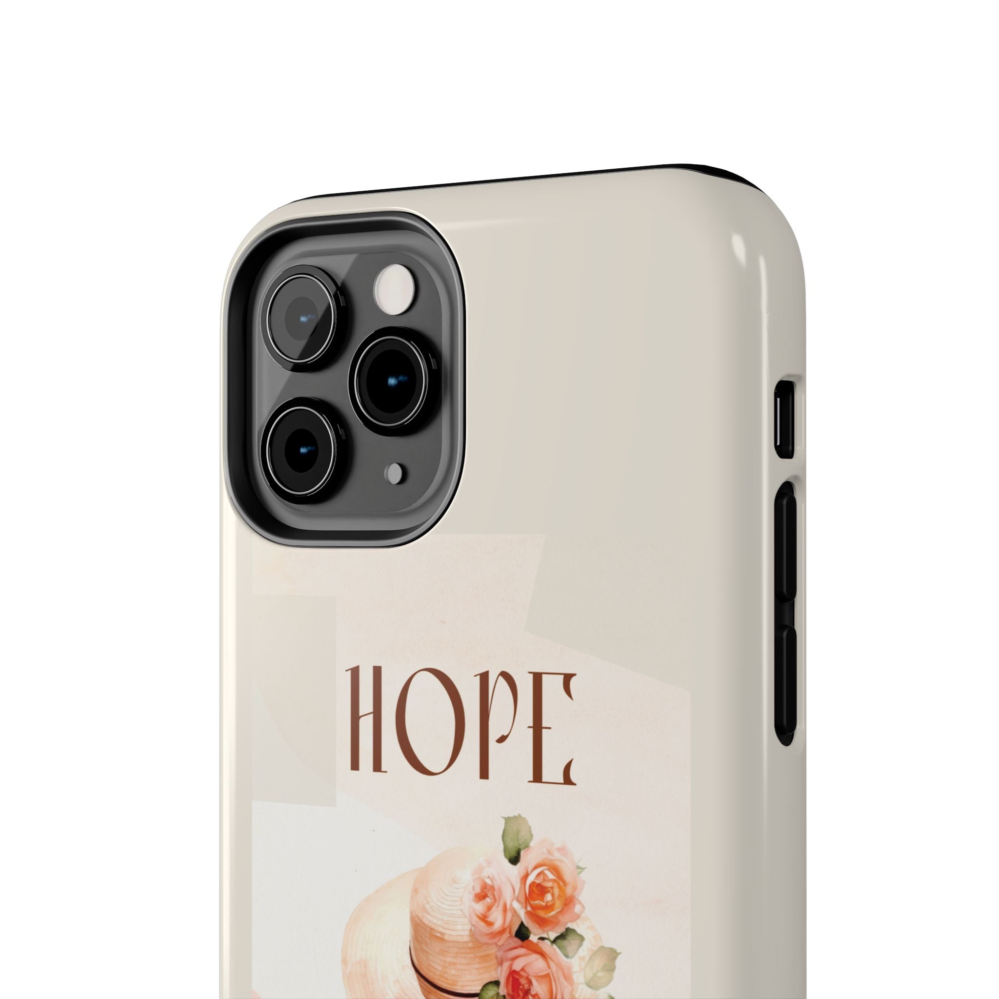 Hope Floral Tough Phone Case — Protective iPhone Case with Watercolor Girl & Flowers