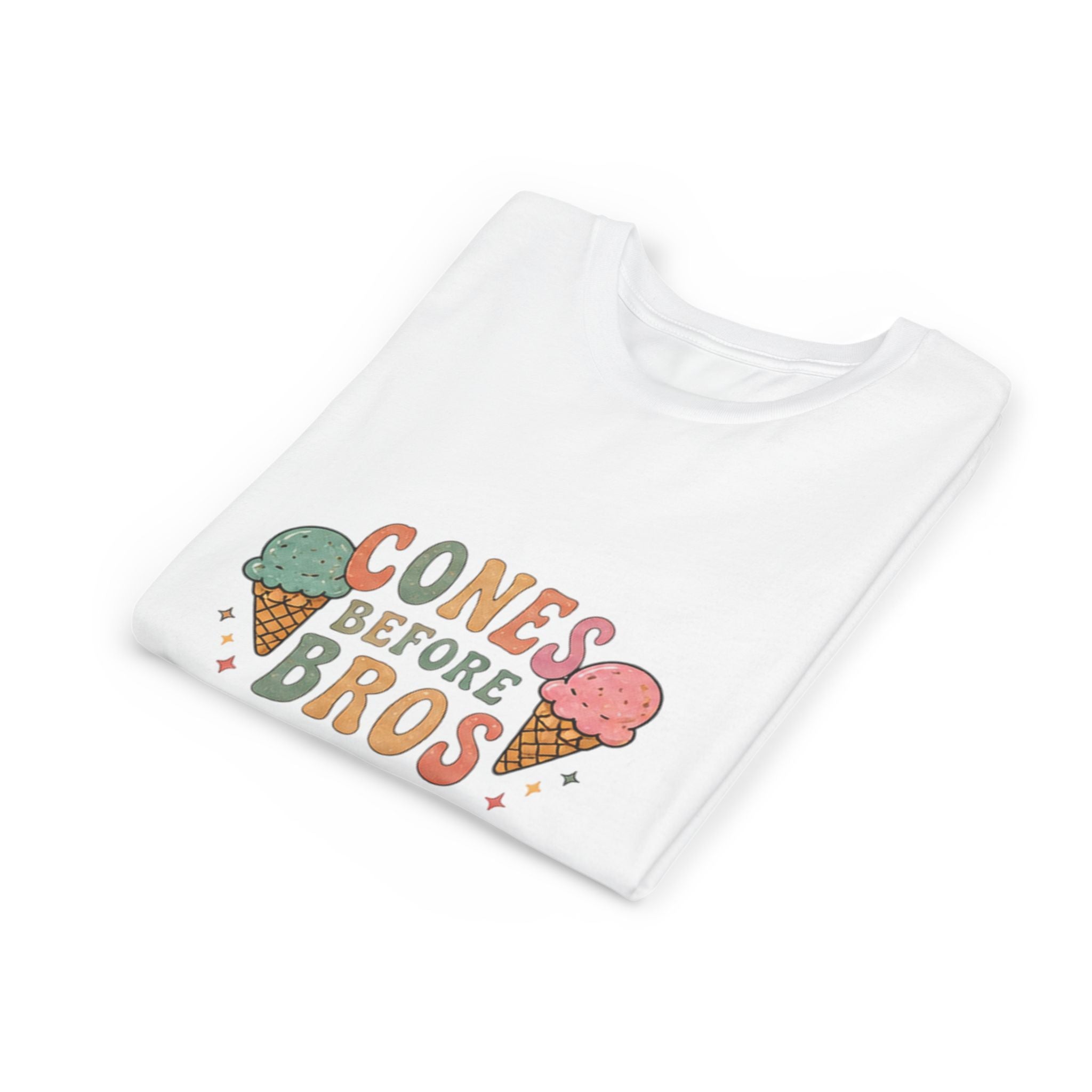 Cones Before Bros Youth Tee - Cute Ice Cream Kids T-Shirt