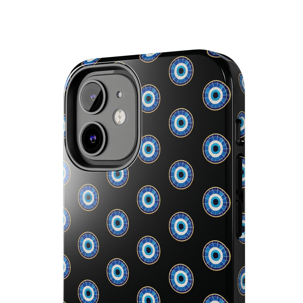 Evil Eye Pattern Tough Phone Case — Protective Blue Nazar Design