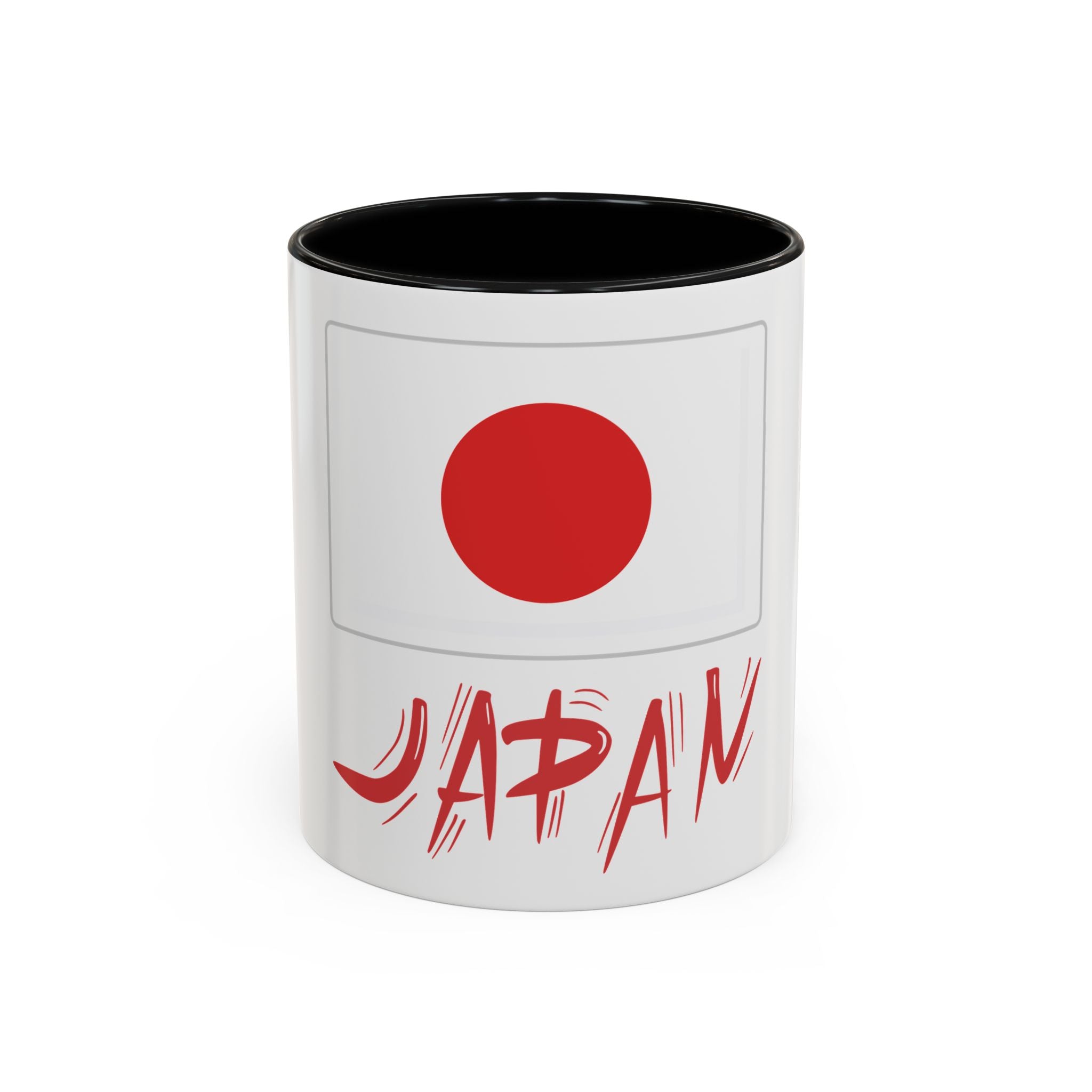 Japan Flag Accent Coffee Mug – Red Rising Sun Design (11/15oz)