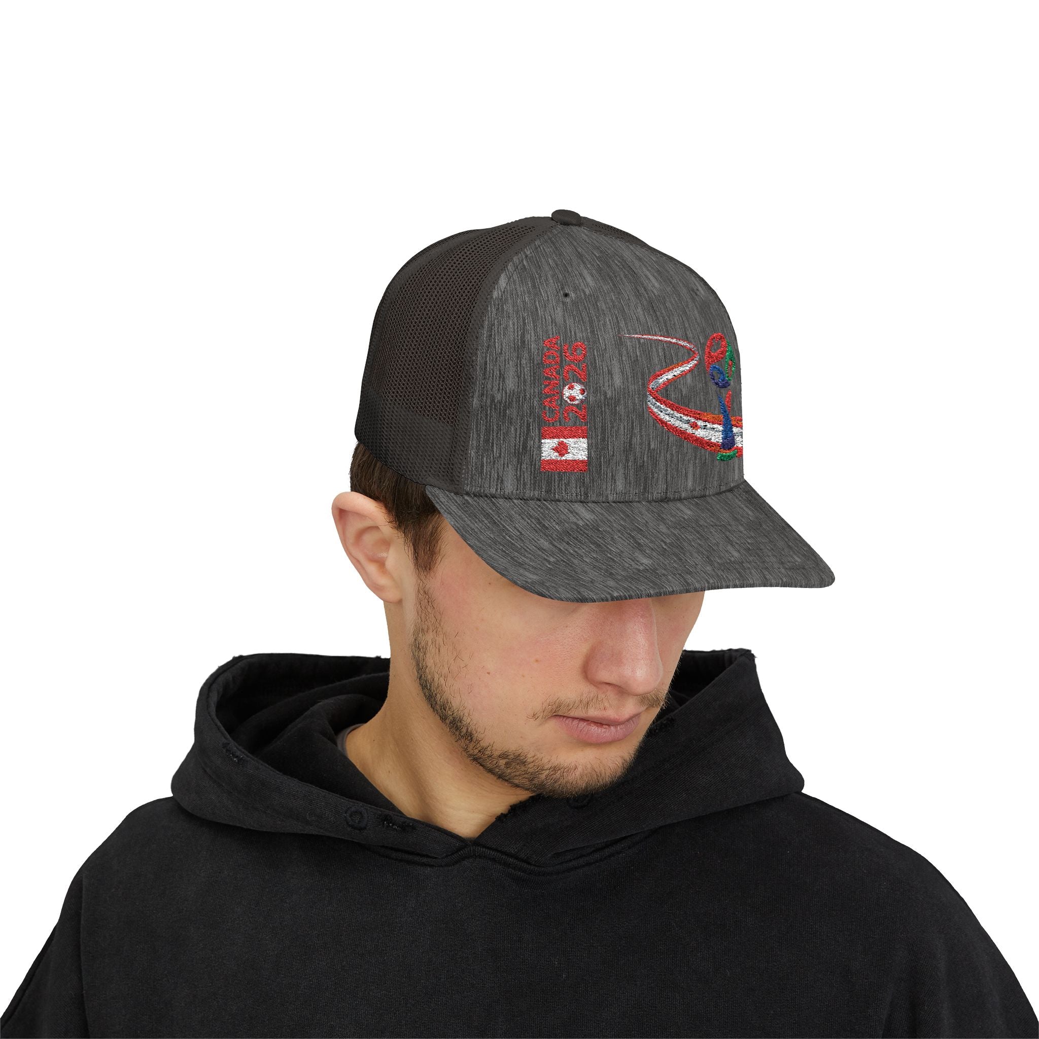 Canada 2026 Snapback Trucker Hat — Red Maple Road Design