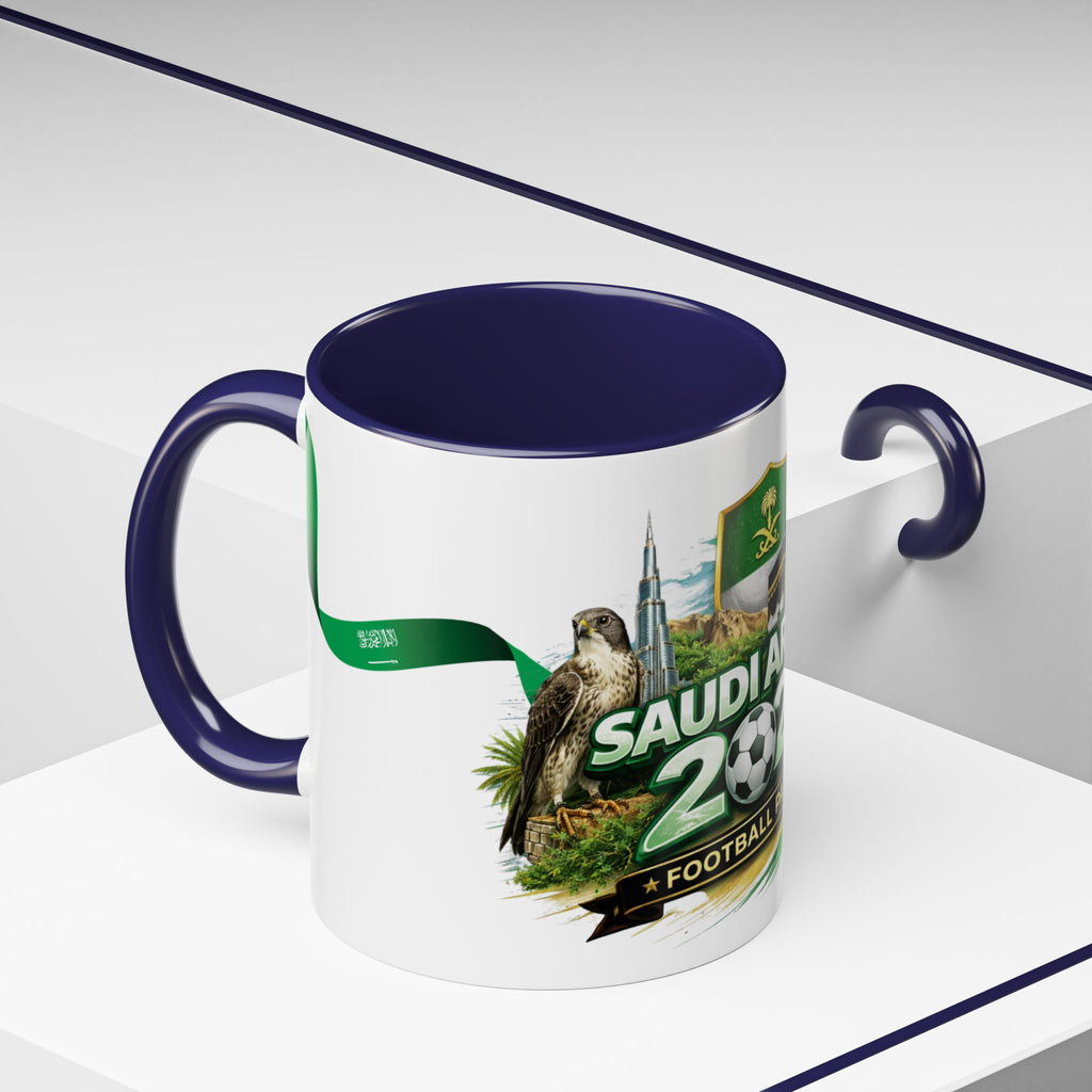 Saudi Arabia 2026 Football Passion Accent Coffee Mug – Cup Soccer Fan Gift